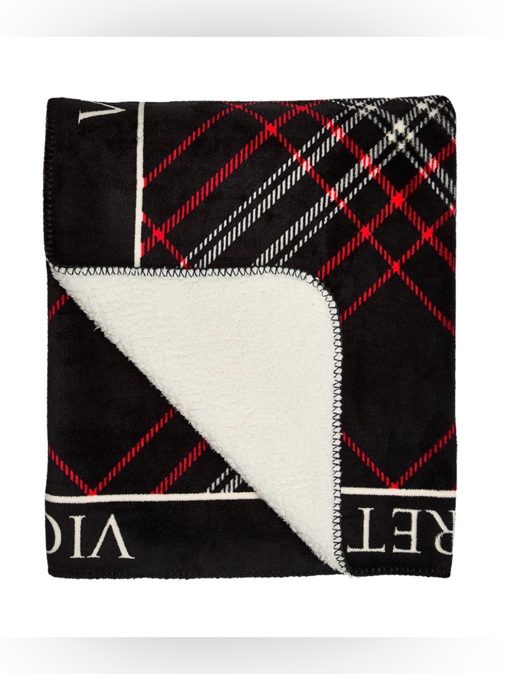 New Victoria’s Secret Cozy Fleece Blanket plush throw lounge home warm NWT